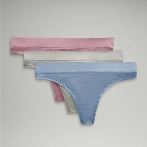 NWT Lululemon Mid-Rise Thong Underwear 3 Pack